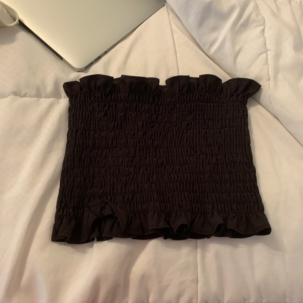 Black bandeau top